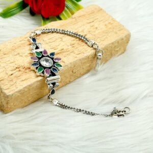Multi Color Bracelet Ruby Bracelet Emerald Bracelet Sapphire Bracelet Sterling 925 Silver Bracelet Wedding Bracelet Multi Gemstones Bracelet BR0022-GS