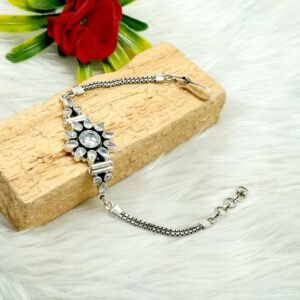 Natural Cubic zirconia Bracelet 925 Sterling Silver Jewelry With White Gemstone Cubic Bracelet For Girls & Women Gift item handmade bracelet BR0019-GS