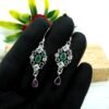 Gemstone Earring 925 Sterling Silver Jewelry earring stud With gemstone ruby, Emerald ,Sapphire Earring faceted for Girls & Women gift item E0046-GS