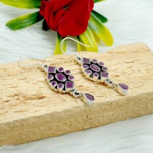 ruby Earring 925 Sterling Silver Jewelry With Red gemstone Earring For Girls & Women Gift item handmade earring gift for her E0039-GS