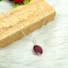 Red Ruby Necklace Sterling 925 Silver Necklace Choker Necklace Minimalist Necklace Wedding Necklace Gift For Her Natural Gemstones Necklace NL0032-GS