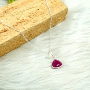 Red Ruby Necklace Sterling 925 Silver Necklace Choker Necklace Minimalist Necklace Wedding Necklace Gift For Her Natural Gemstones Necklace NL0030-GS
